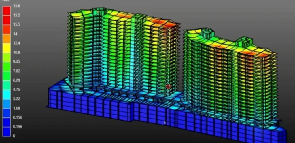 Flamingo Alkent Hadımköy 3D taşıyıcı sistem analiz modeli